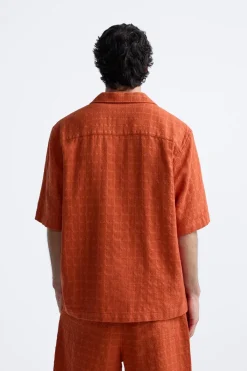 Online CAMISA JACQUARD GEOMÉTRICO Hombre Camisas