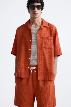 Online CAMISA JACQUARD GEOMÉTRICO Hombre Camisas