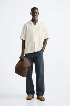 Online CAMISA JACQUARD GEOMÉTRICO Hombre Camisas