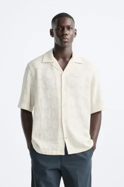 Online CAMISA JACQUARD GEOMÉTRICO Hombre Camisas