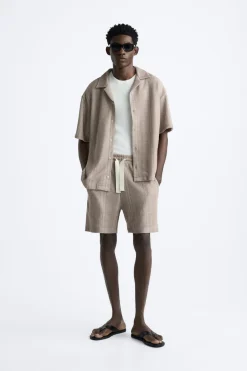 New CAMISA JACQUARD RAYAS Hombre Camisas