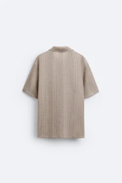 New CAMISA JACQUARD RAYAS Hombre Camisas