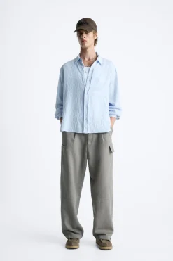 Sale CAMISA JACQUARD RAYAS Hombre Camisas