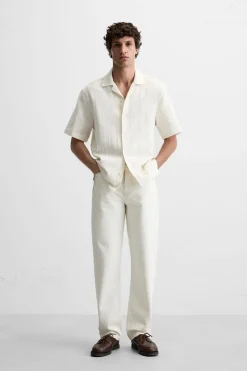 Fashion CAMISA JACQUARD RAYAS Hombre Camisas