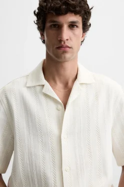 Fashion CAMISA JACQUARD RAYAS Hombre Camisas