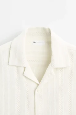 Fashion CAMISA JACQUARD RAYAS Hombre Camisas