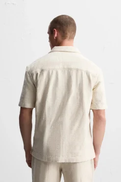 Sale CAMISA JACQUARD RAYAS Hombre Camisas