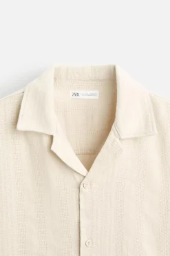 Sale CAMISA JACQUARD RAYAS Hombre Camisas