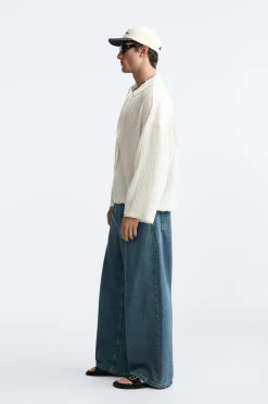 Sale CAMISA JACQUARD RAYAS LIMITED EDITION Hombre Camisas