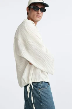 Sale CAMISA JACQUARD RAYAS LIMITED EDITION Hombre Camisas