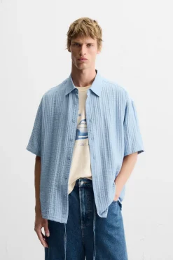 New CAMISA JACQUARD RELIEVES Hombre Camisas