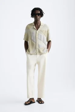 Hot CAMISA JACQUARD TOALLA Hombre Jerséis / Chaquetas