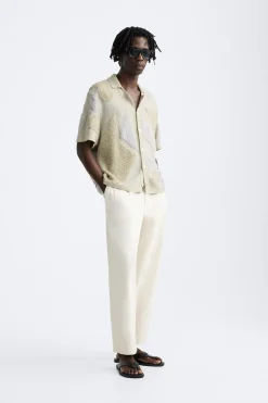 Hot CAMISA JACQUARD TOALLA Hombre Jerséis / Chaquetas