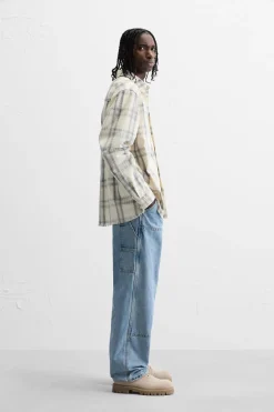 Sale CAMISA LAVADA CUADROS Hombre Camisas