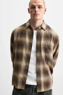 Online CAMISA LAVADA CUADROS Hombre Camisas