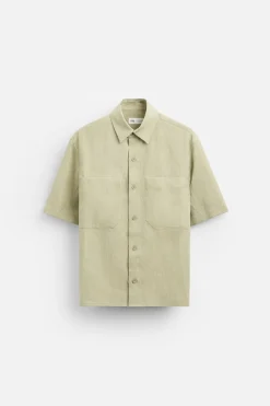 Discount CAMISA LAVADA LYOCELL - LINO Hombre Camisas