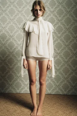 Fashion CAMISA LAZADAS VOLANTES Mujer Camisas / Blusas