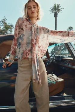 New CAMISA LAZO ESTAMPADO FLORAL Mujer Camisas / Blusas