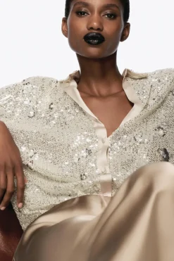 Clearance CAMISA LENTEJUELAS Mujer Camisas / Blusas