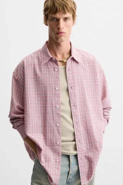 New CAMISA LIGERA CUADROS Hombre Camisas