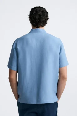 Outlet CAMISA LINO -SEDA Hombre Camisas