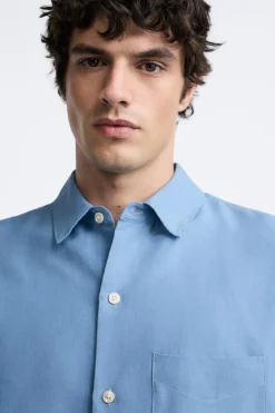 Outlet CAMISA LINO -SEDA Hombre Camisas