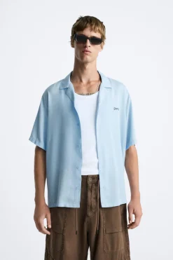 Sale CAMISA LYOCELL BORDADO Hombre Camisas