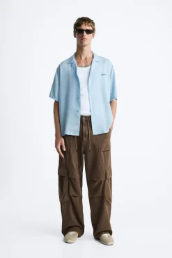 Sale CAMISA LYOCELL BORDADO Hombre Camisas