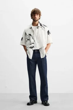 Outlet CAMISA LYOCELL ESTAMPADA Hombre Camisas