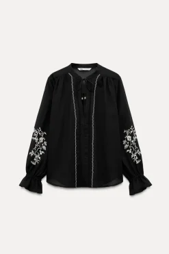 Outlet CAMISA MANGA BORDADA Mujer Camisas / Blusas