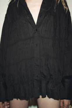 Clearance CAMISA MAXI FRUNCES ZW COLLECTION Mujer Camisas / Blusas