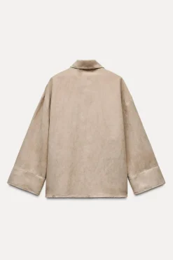 Fashion CAMISA OVERSIZE EFECTO ANTE Mujer Camisas / Blusas