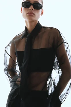 Sale CAMISA OVERSIZE ORGANZA Mujer Camisas / Blusas