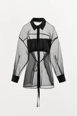 Sale CAMISA OVERSIZE ORGANZA Mujer Camisas / Blusas