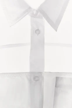 Best CAMISA OVERSIZE ORGANZA POPELÍN Mujer Camisas / Blusas