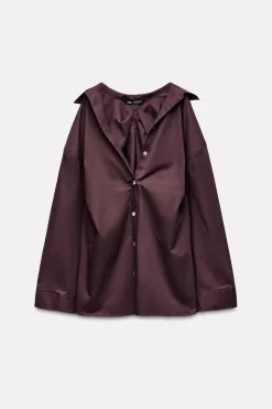 New CAMISA OVERSIZE PLIEGUES ESPALDA Mujer Camisas / Blusas