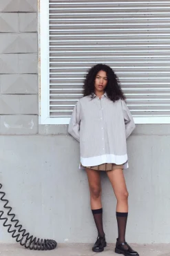 Outlet CAMISA OVERSIZE POPELÍN PUÑO DOBLE Mujer Camisas / Blusas