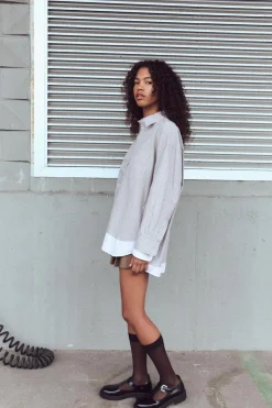 Outlet CAMISA OVERSIZE POPELÍN PUÑO DOBLE Mujer Camisas / Blusas