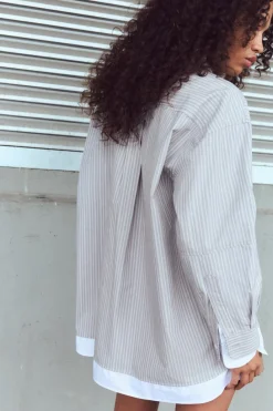 Outlet CAMISA OVERSIZE POPELÍN PUÑO DOBLE Mujer Camisas / Blusas