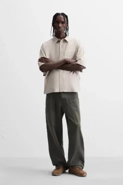 Online CAMISA OVERSIZE RAYAS Hombre Camisas