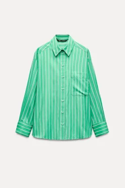 Online CAMISA OVERSIZE RAYAS POPELÍN Mujer Camisas / Blusas