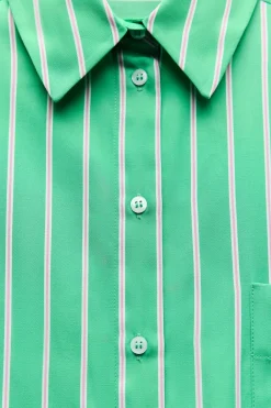 Online CAMISA OVERSIZE RAYAS POPELÍN Mujer Camisas / Blusas