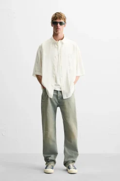 Outlet CAMISA OVERSIZE SÍMBOLOS Hombre Camisas