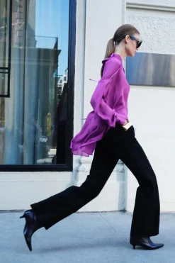 Discount CAMISA OVERSIZE VOLANTE ZW COLLECTION Mujer Camisas / Blusas