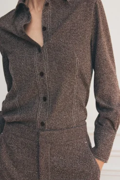 Outlet CAMISA PESPUNTES CONTRASTE ZW COLLECTION Mujer Camisas / Blusas