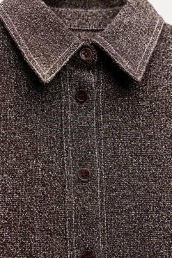 Outlet CAMISA PESPUNTES CONTRASTE ZW COLLECTION Mujer Camisas / Blusas