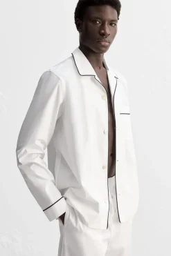 New CAMISA PIJAMA CONTRASTE Hombre Camisas|Accesorios