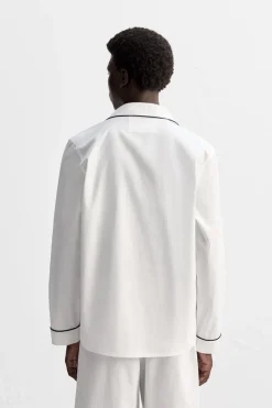 New CAMISA PIJAMA CONTRASTE Hombre Camisas|Accesorios