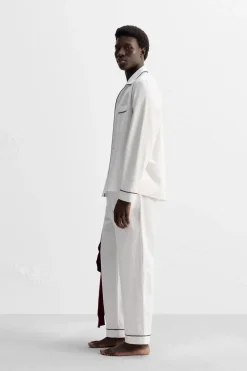 New CAMISA PIJAMA CONTRASTE Hombre Camisas|Accesorios