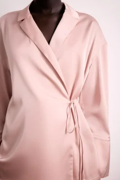 Clearance CAMISA PIJAMERA CRUZADA SATINADA Mujer Camisas / Blusas